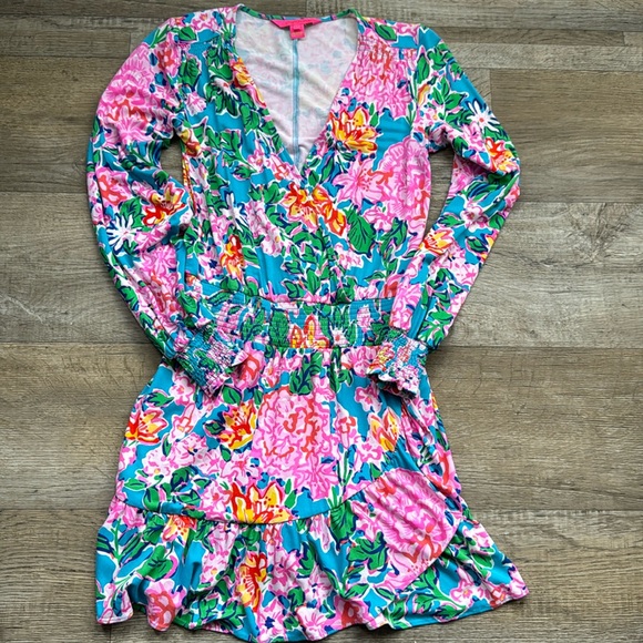 Gently used 🌺 Lilly Pulitzer Floral Romper XS - Picture 2 of 4